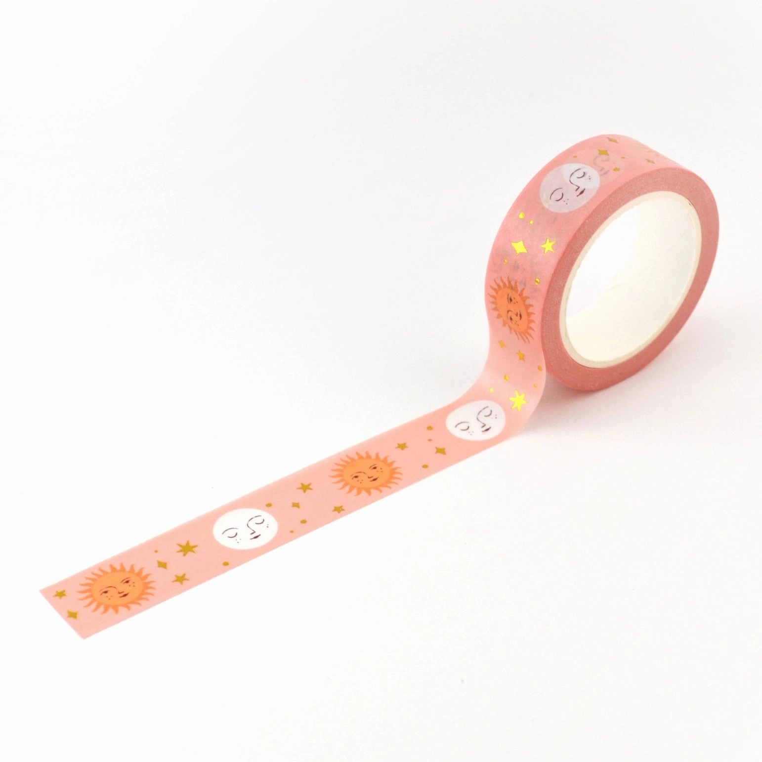 Sun & Moon Gold Foil 15Mm Washi Tape sleek sealed