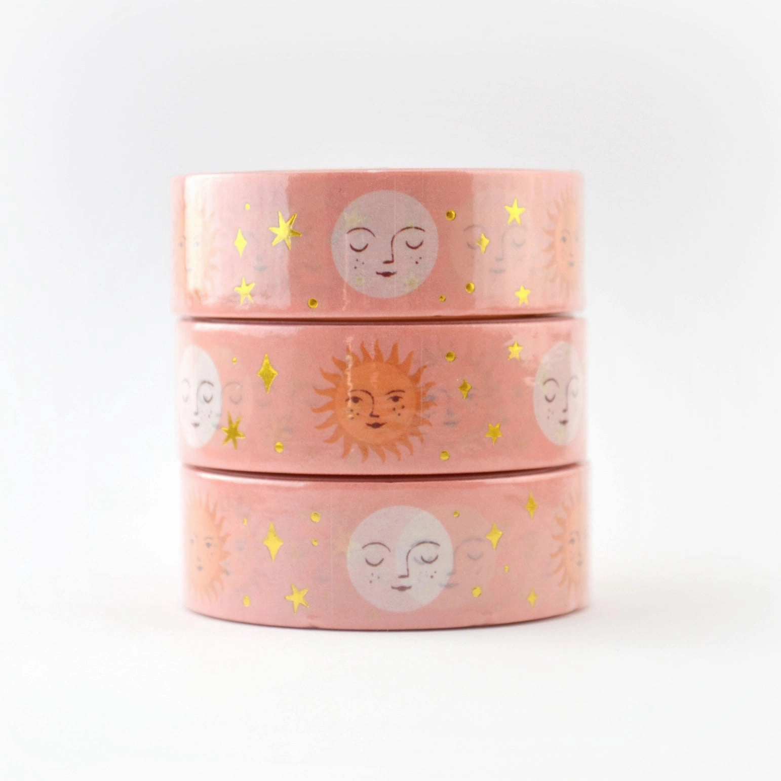 Sun & Moon Gold Foil 15Mm Washi Tape quality retractable