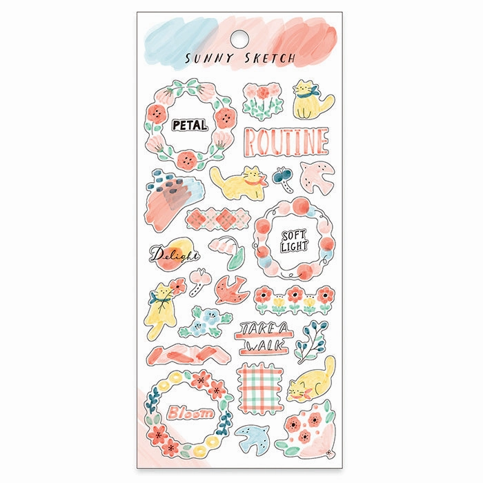Sunny Sketch Cat Sticker trusted maxi