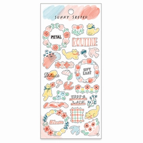 Sunny Sketch Cat Sticker trusted maxi