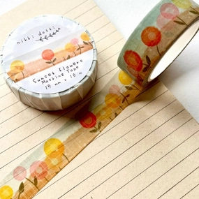 Sunset Flowers Washi Tape cotton trusted