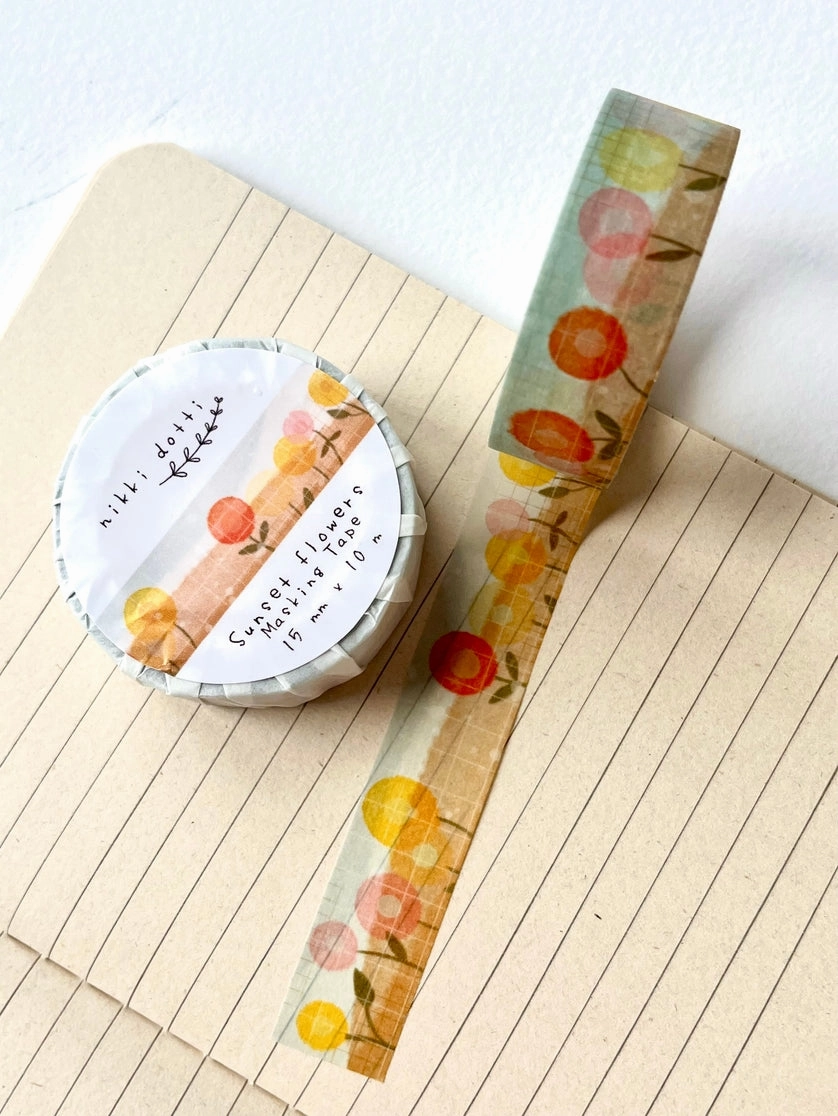 Sunset Flowers Washi Tape classic