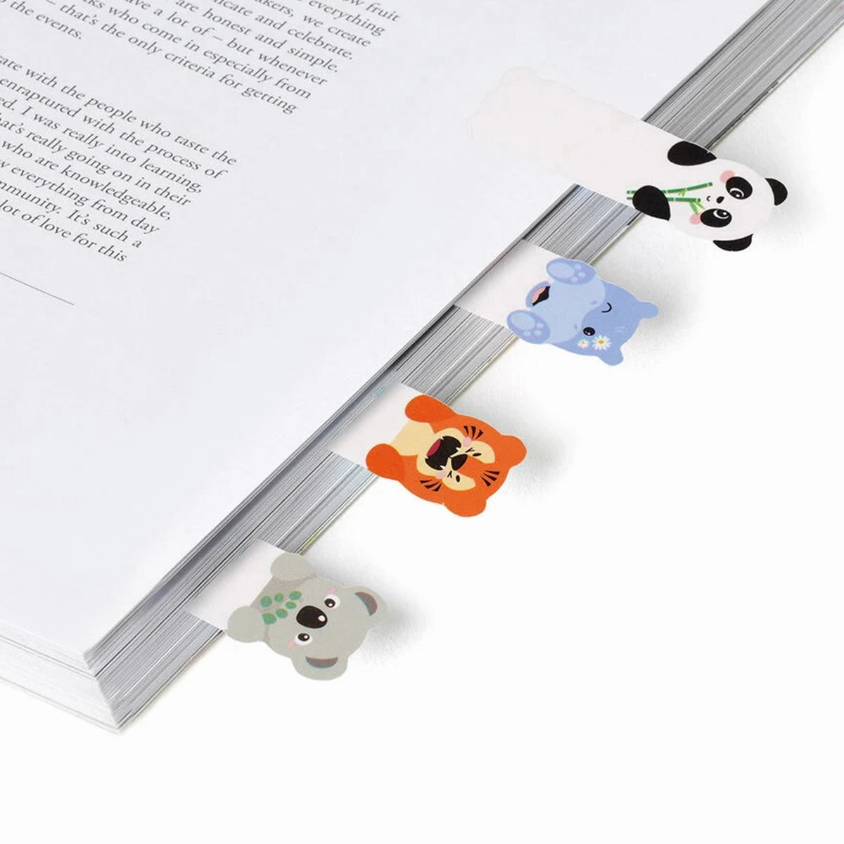Adhesive Page Markers // Cute Animals eco ergonomic
