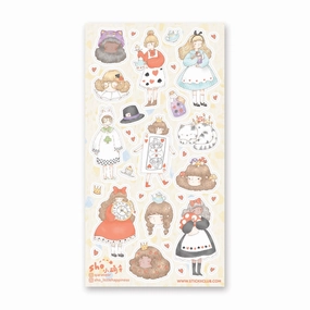 Adorable Wonderland Sticker Sheet waterproof sleek