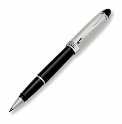portable set Aurora Ipsilon Metal Black W/ Chrome Cap Rollerball Pen