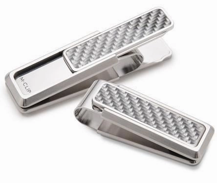 new M-Clip Stainless With White Carbon Fiber Money Clip