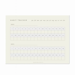 bronze affordable Monthly Habit Tracker Notepad