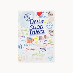 Only Good Things 6" X 8.5" Blank Notebook deluxe