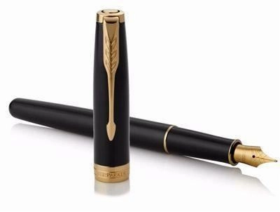 sturdy modern Parker Sonnet Black Lacquer Gt Fountain Pen
