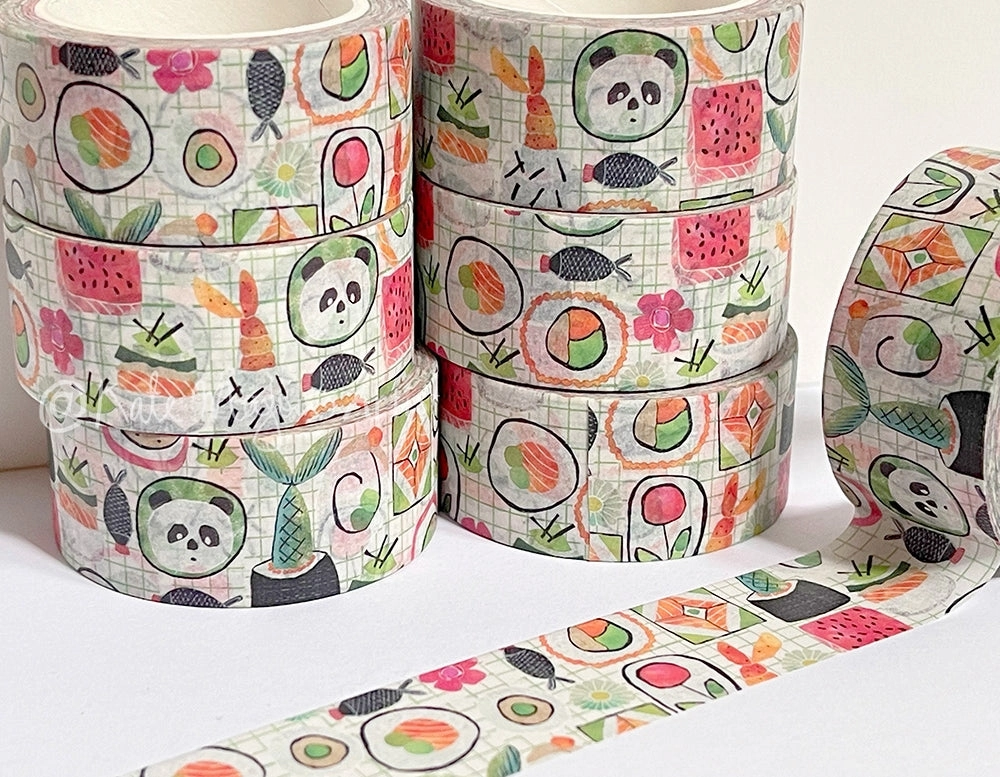 Sushi Washi Tape earthy