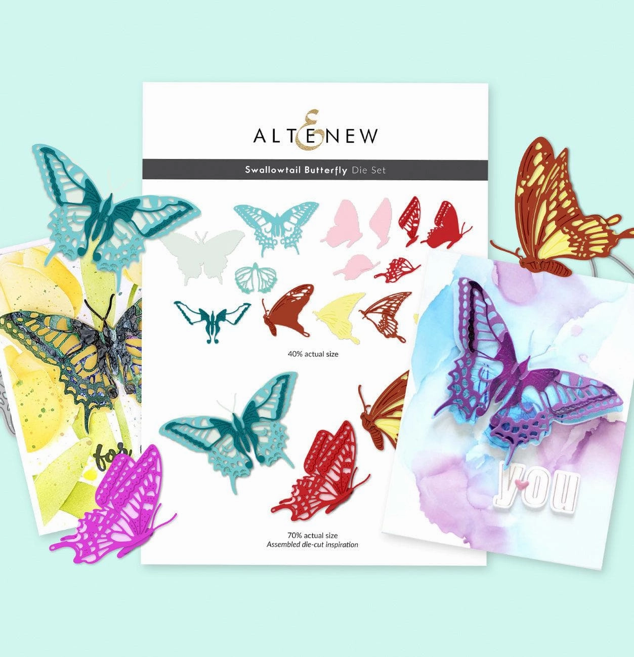 Swallowtail Butterfly Die Set essential wooden