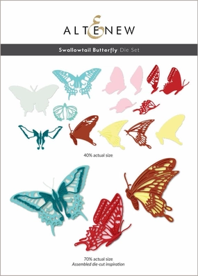 Swallowtail Butterfly Die Set colorful metal