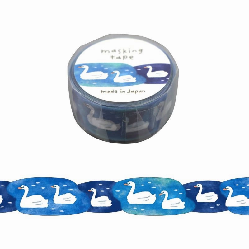 set Swan Die Cut Washi Tape