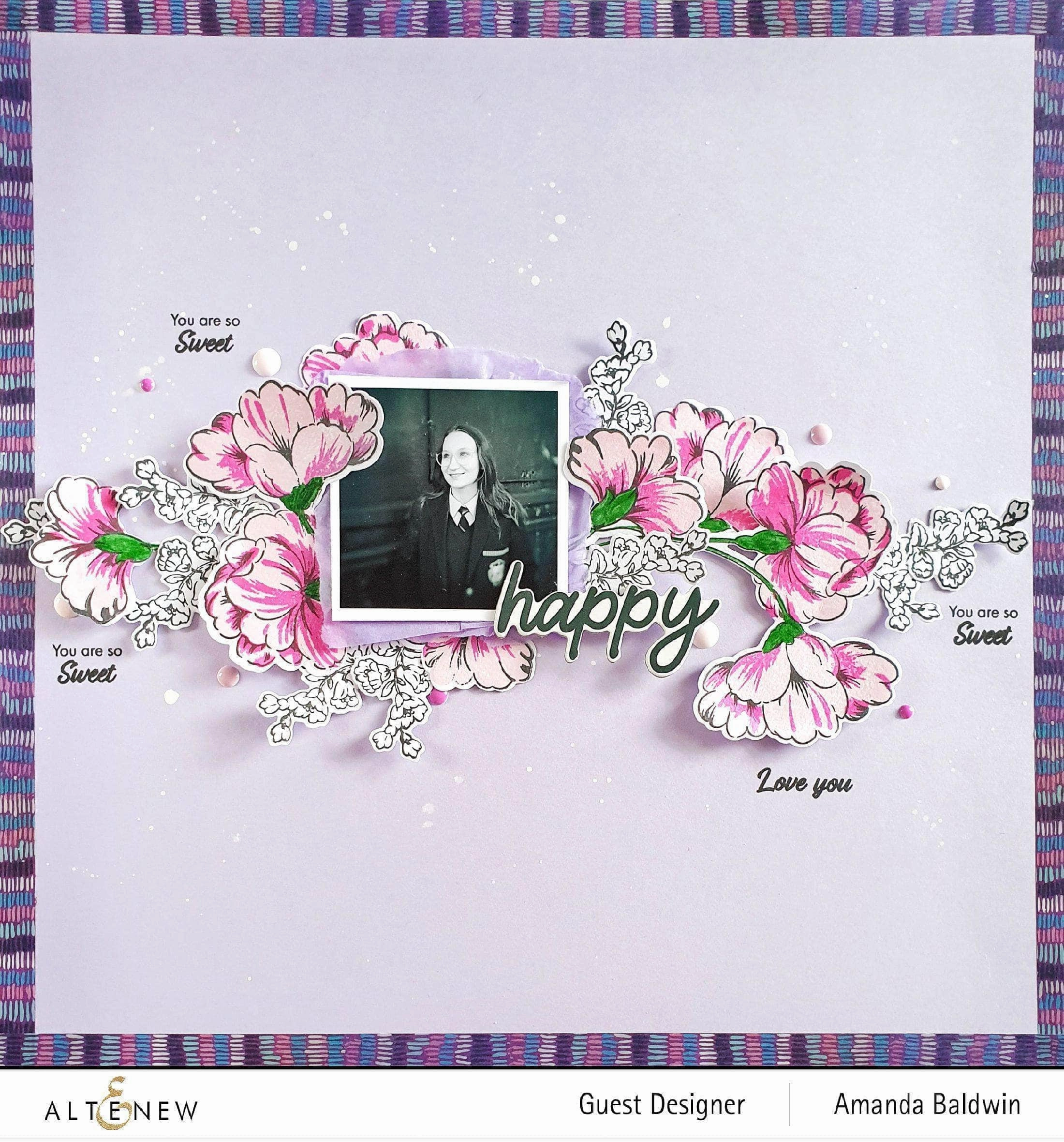cotton waterproof Sweet Flowers Die Set