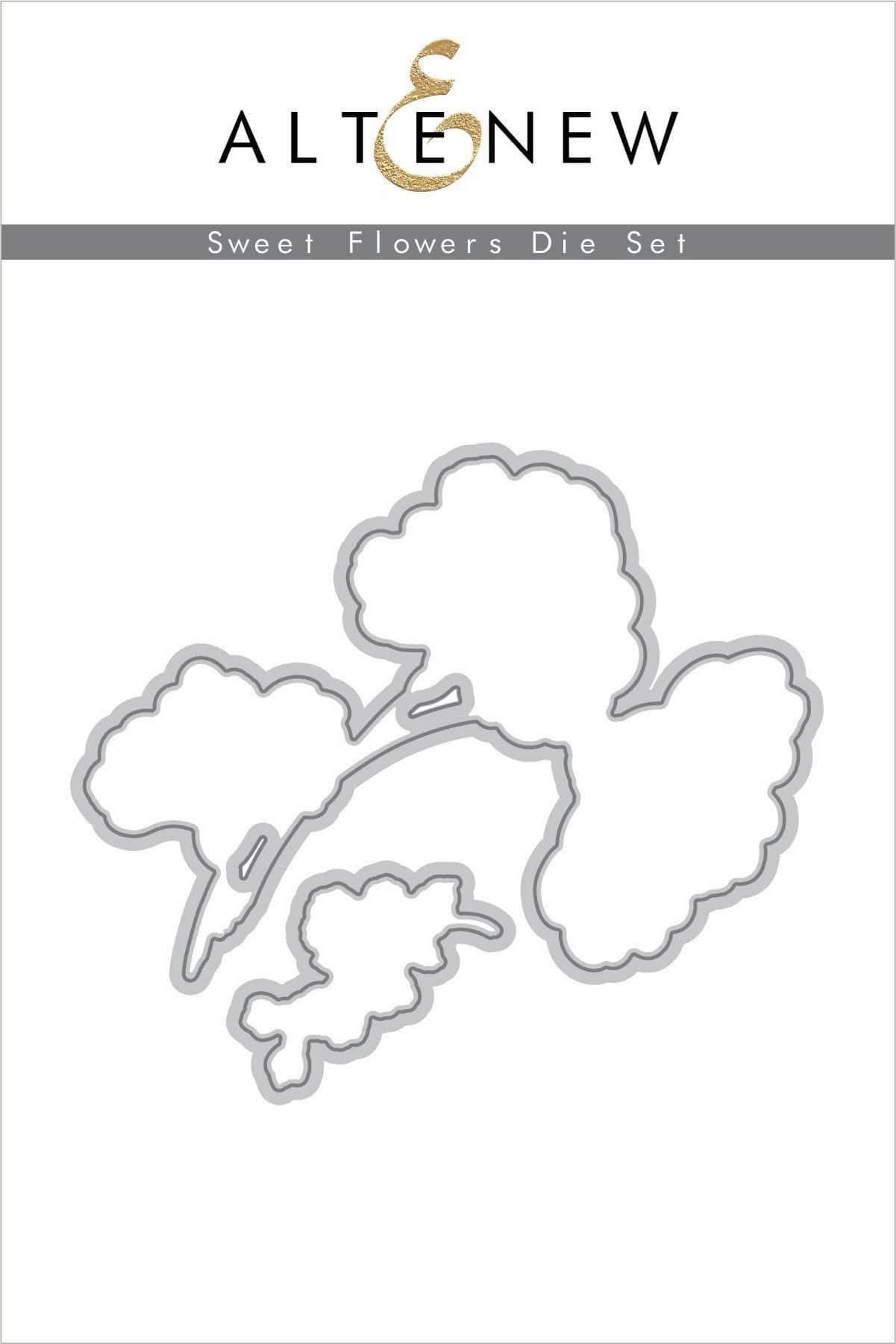stackable flat Sweet Flowers Die Set
