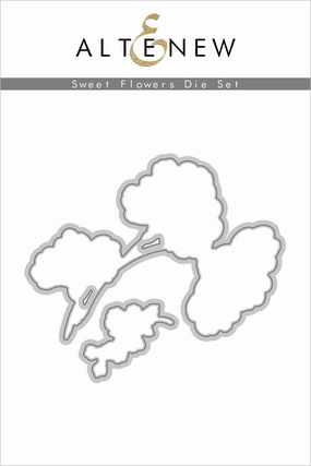 stackable flat Sweet Flowers Die Set