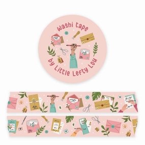 Sweet Pink Mail Washi Tape thin