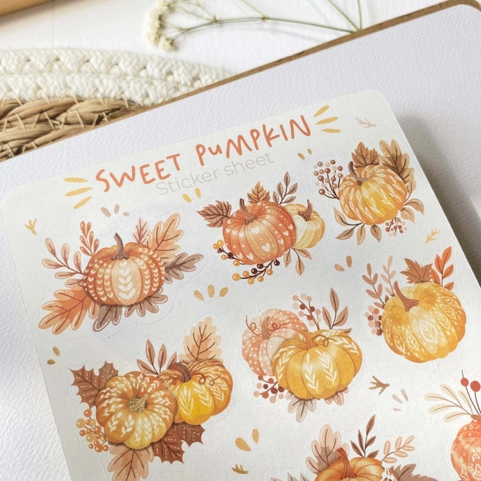 shockproof Sweet Pumpkin Sticker Sheet