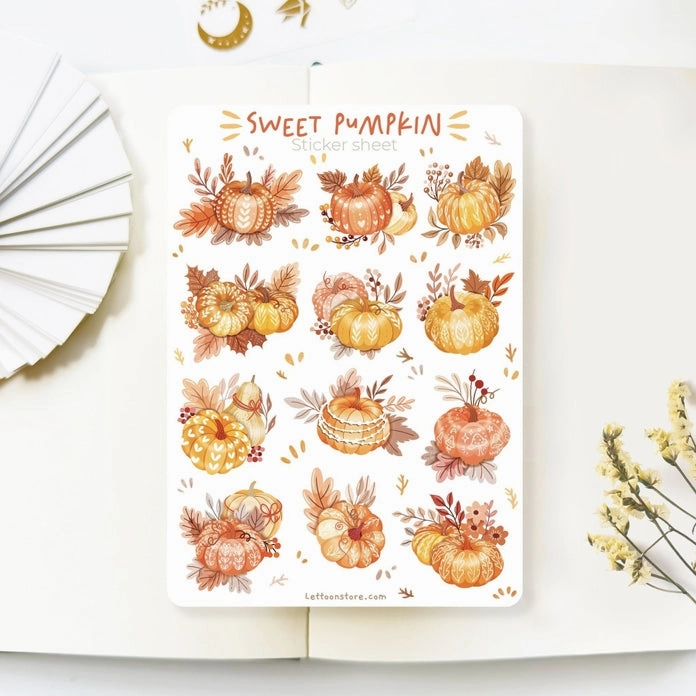 Sweet Pumpkin Sticker Sheet springloaded