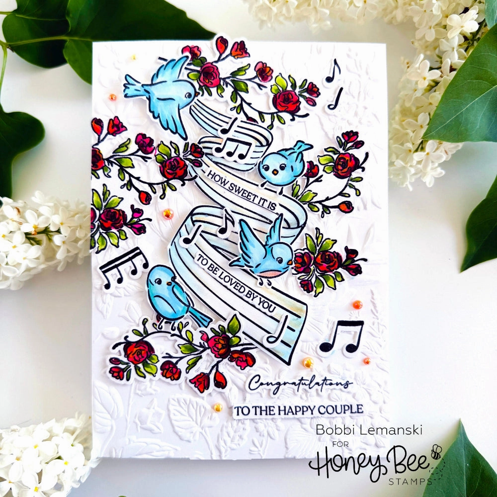 budget colorful Sweet Songs - 6X8 Stamp Set