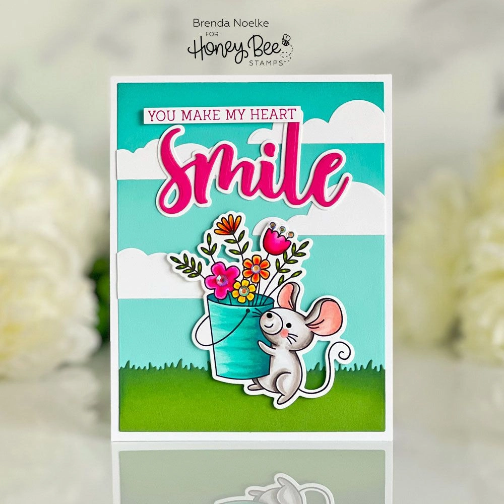nonslip vivid Sweet Spring Mice - 6X8 Stamp Set