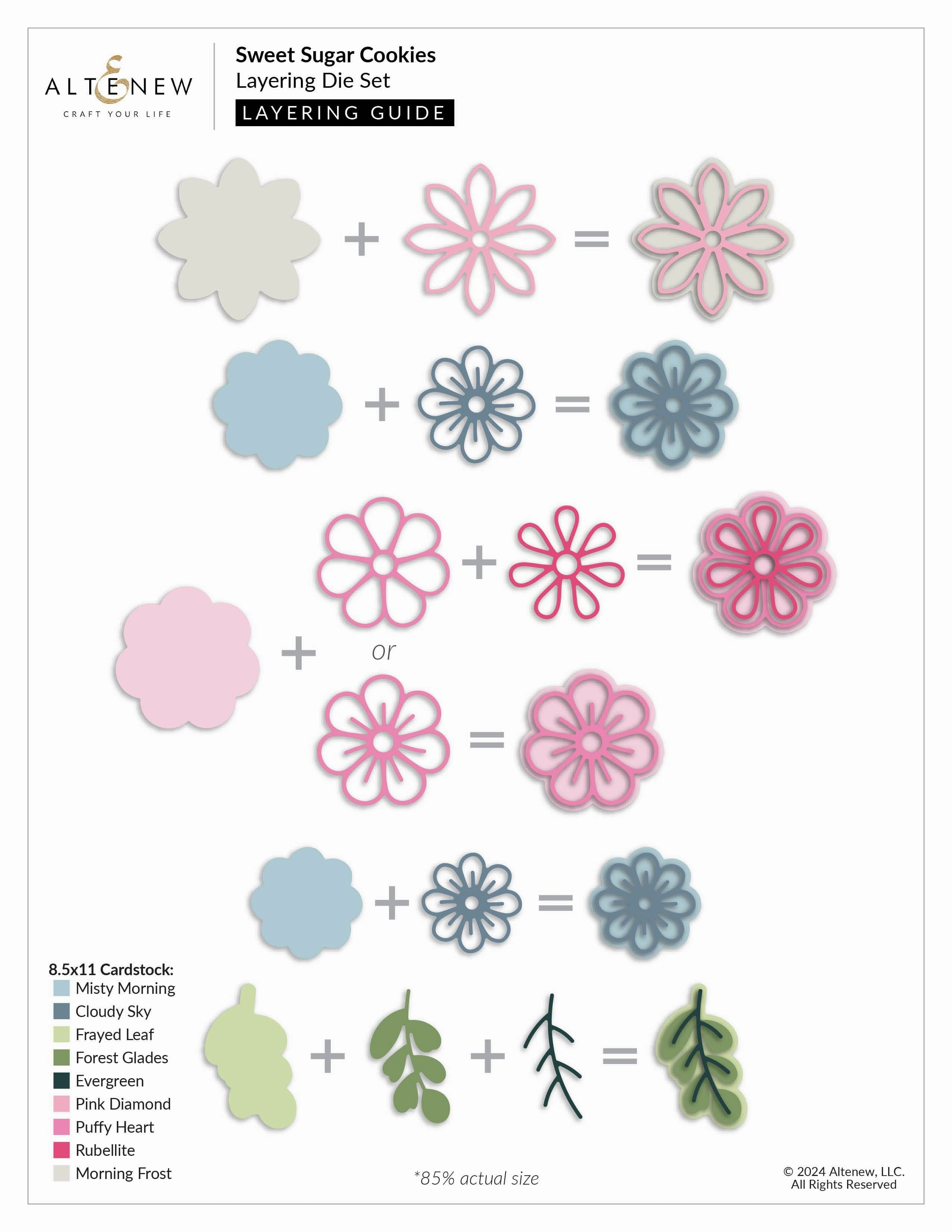 retro vintage Sweet Sugar Cookies Layering Die Set