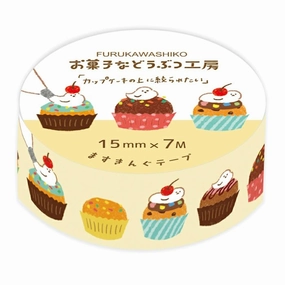 Sweets Animal Workshop Washi Tape Cupcake linen