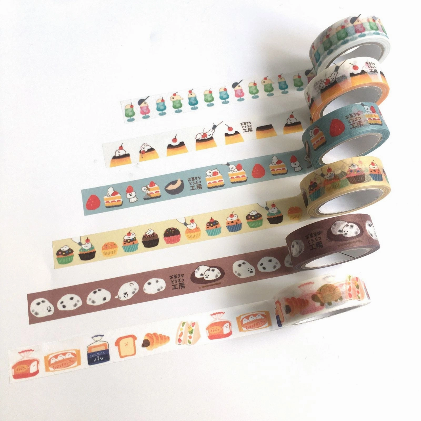 Sweets Animal Workshop Washi Tape Short Cake round
