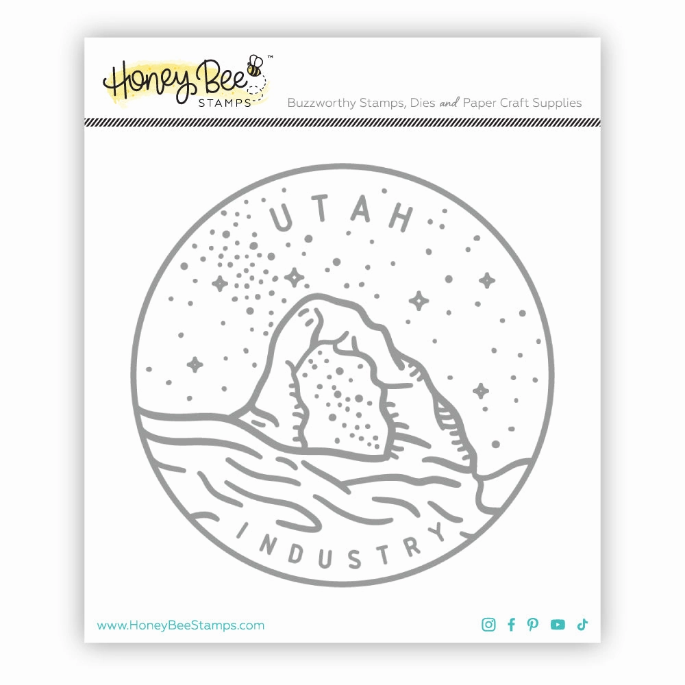 wide antislip 50 States Circles - 2X2 Stamp Set - Utah