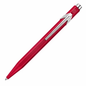 wrapped steel Caran D'Ache 849 Colormat-X Red Ballpoint Pen