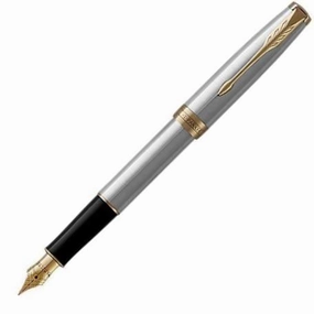 Parker Sonnet Stainless Steel Gt Fountain Pen lightweight