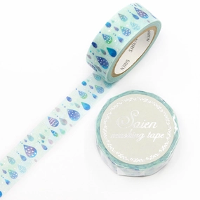 sleek Saien Foil Washi Tape - Raindrops