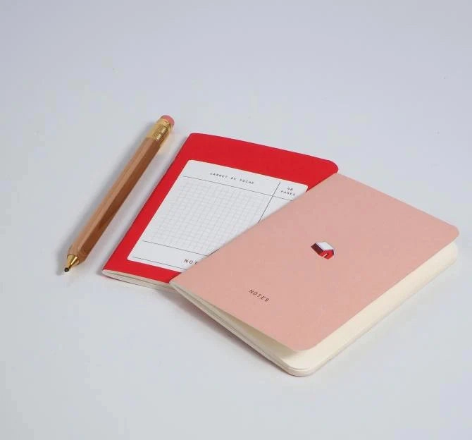 Season Paper Collection Maison Mini Pocket Notebook - Blank And Grid expandable wrapped