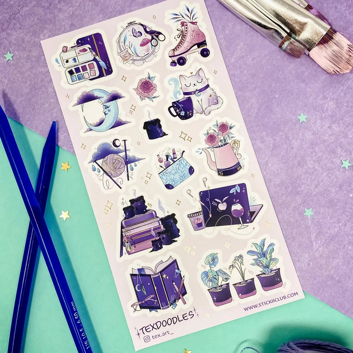 Stickii Magic Of Self-Care Sticker Sheet foldable warm