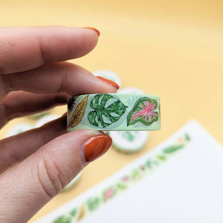 Tropical Leaves Washi Tape narrow eco