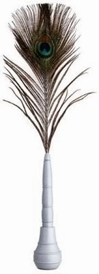 refillable cotton Taccia Shakespearean Peacock Silver Quill Pen