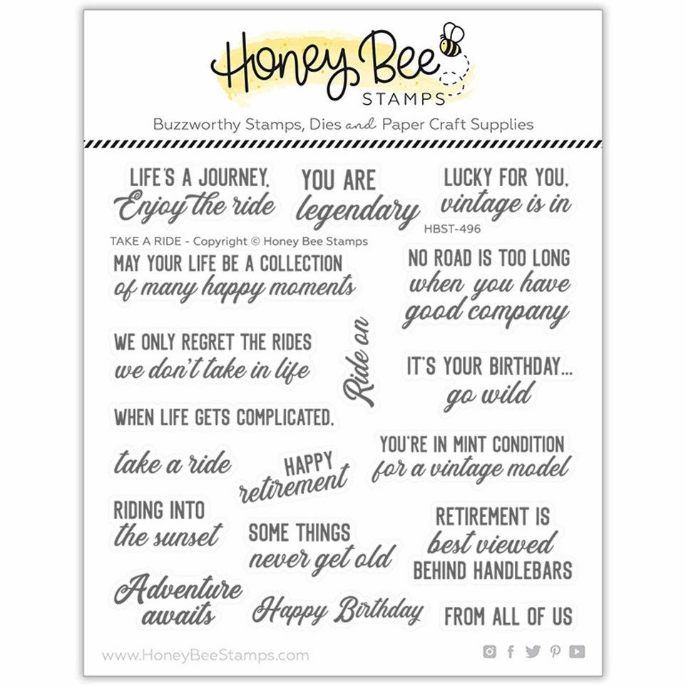 single Take A Ride - 6X6 Stamp Set