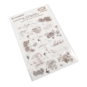 49 And Market Rub On Transfers - Essential Text Blends - Pewter new
