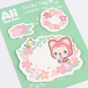Ali The Fox Sticky Notes cotton