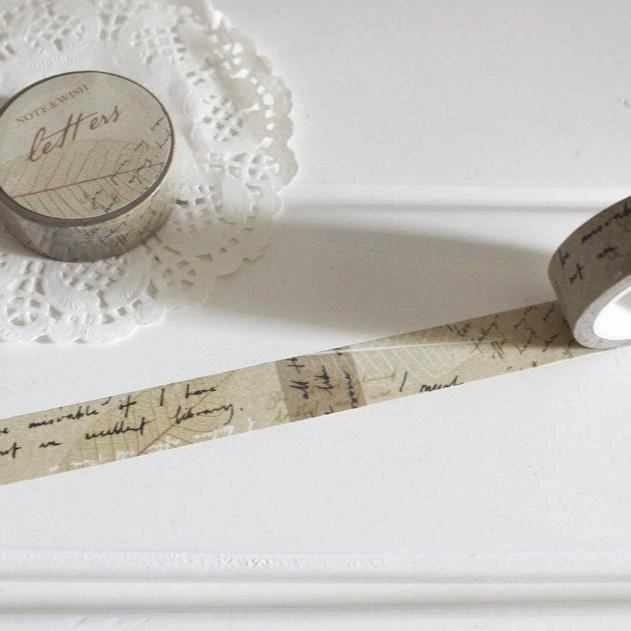 synthetic resin Letters Washi Tape Note & Wish