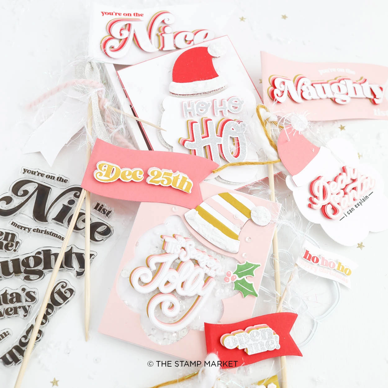 single paper Nice List Stamp & Die Bundle