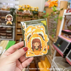 Paperaicashop Autumnal Girls Sticker Pack washable