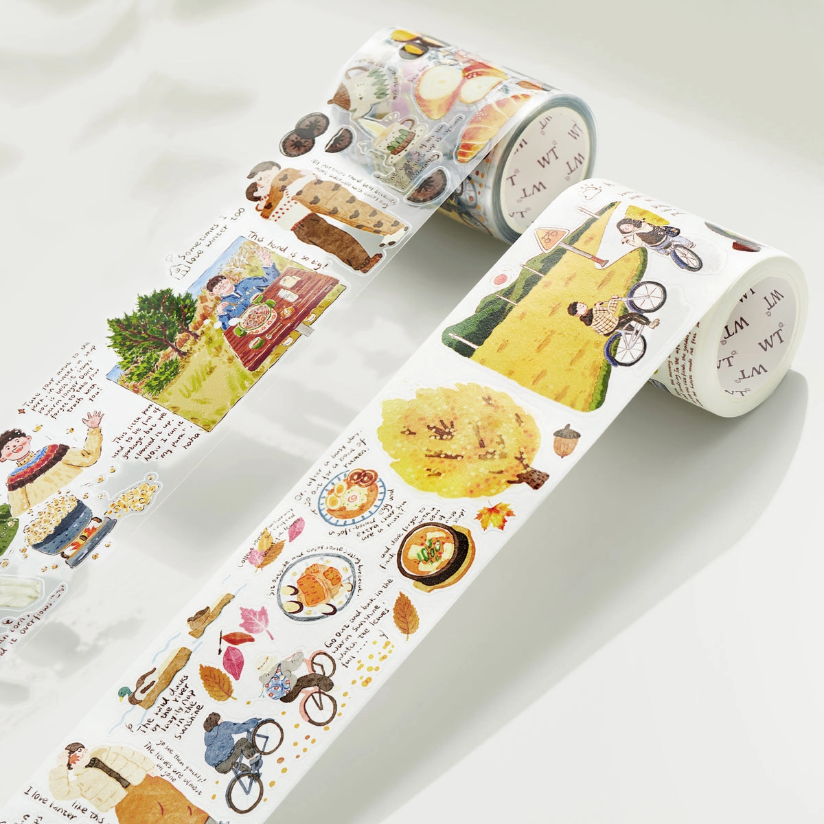 Pre-Cut Autumn Friends Wide Washi / Pet Tape vivid tall
