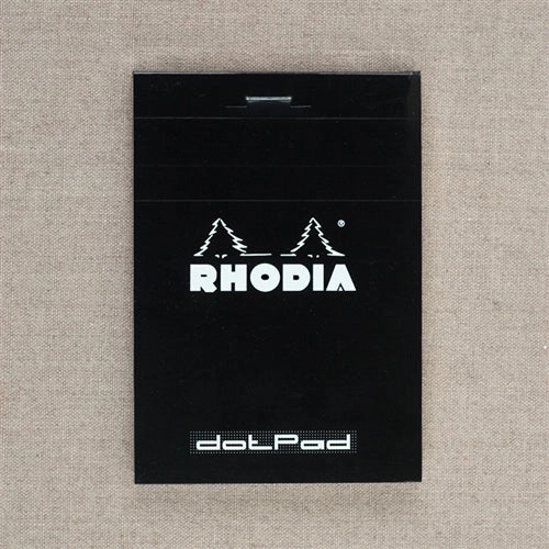 sturdy tall Rhodia Dot Pad, Black, 3.38 X 3.75 Inches