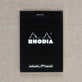 sturdy tall Rhodia Dot Pad, Black, 3.38 X 3.75 Inches