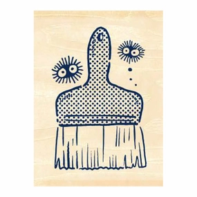 bold Soot Sprites & Brush Rubber Stamp
