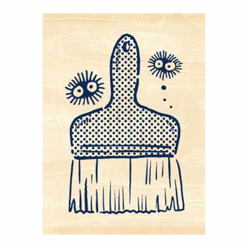 bold Soot Sprites & Brush Rubber Stamp