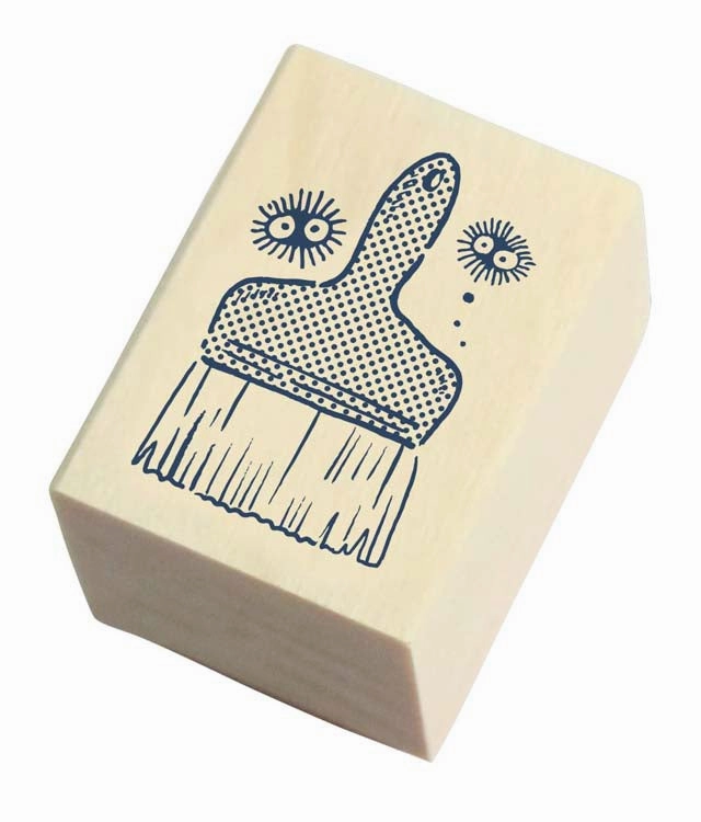 Soot Sprites & Brush Rubber Stamp top deluxe