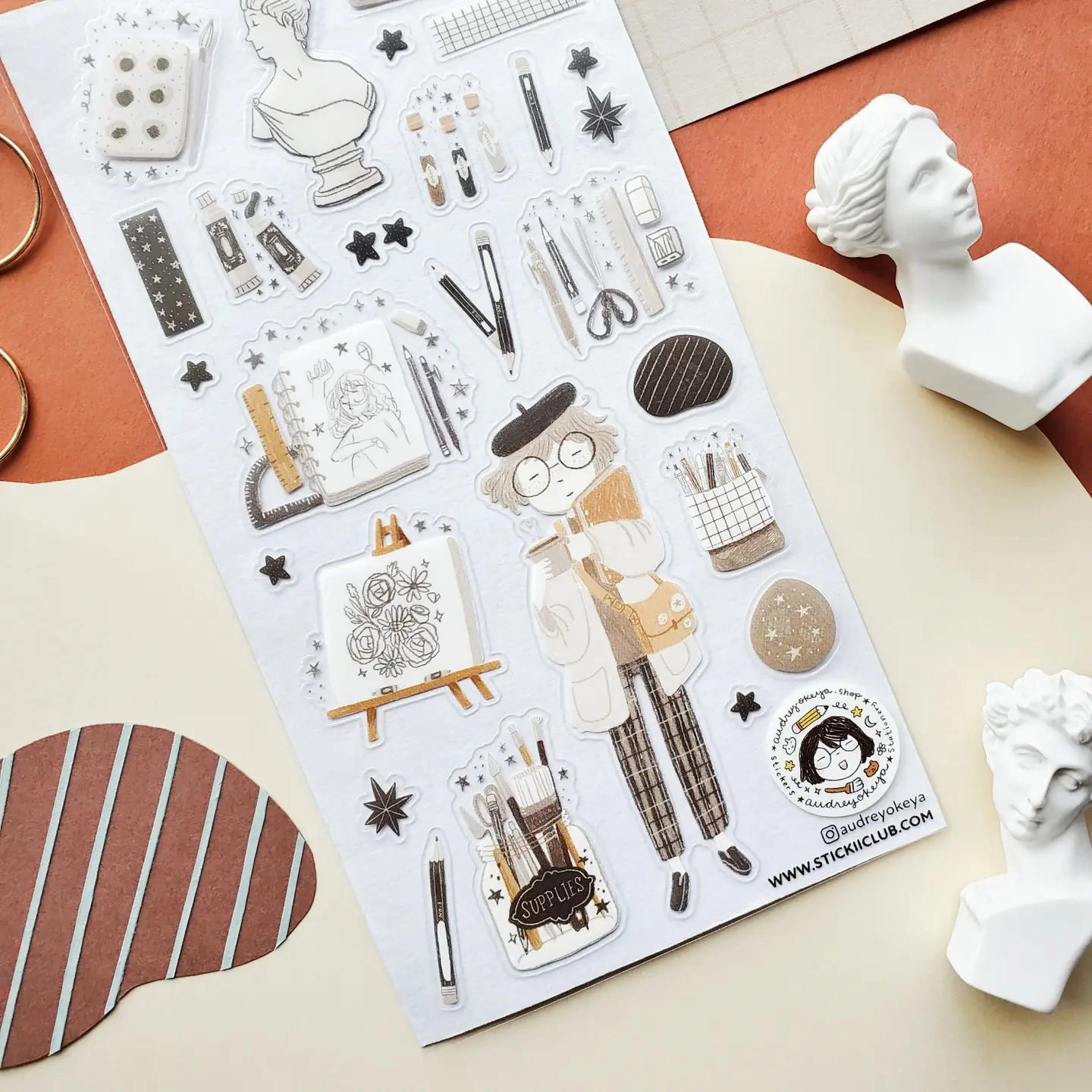 rubber Stickii Artist Studio Sticker Sheet