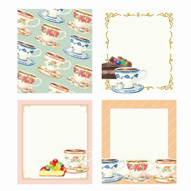 flexible tiny Tea Time Memo Pad 100 Sheets